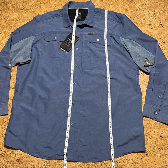 Wrangler Men’s ATG Regular Fit Long Sleeve Button Down Shirt NWT Sz 2XT - Picture 15 of 16